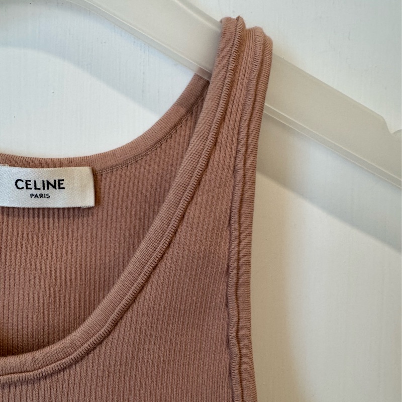 celine藕粉色黑字母背心 水水必備❤️‍🔥-3