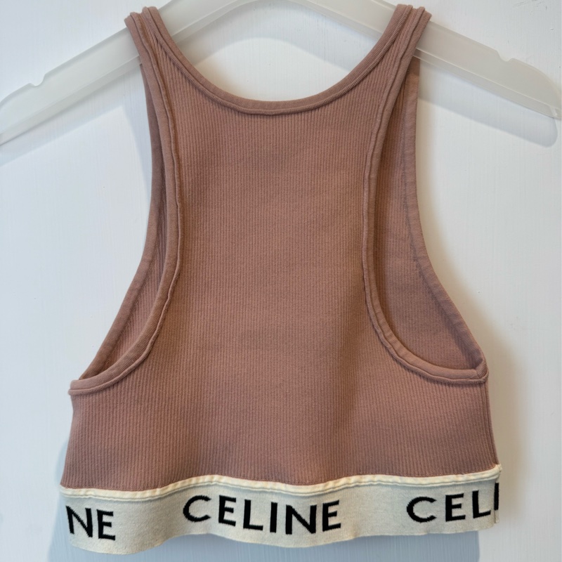 celine藕粉色黑字母背心 水水必備❤️‍🔥-10
