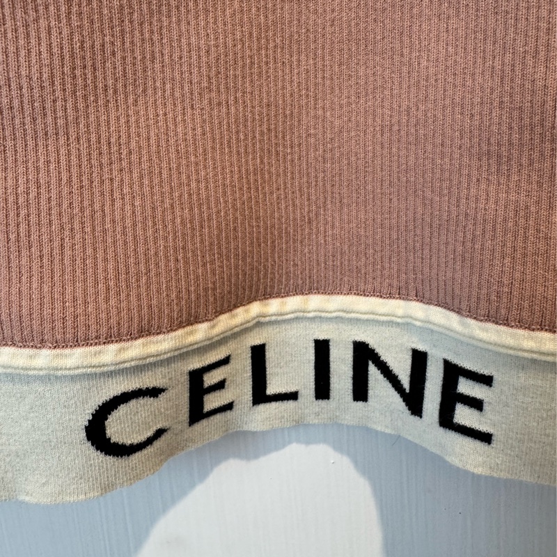 celine藕粉色黑字母背心 水水必備❤️‍🔥-14
