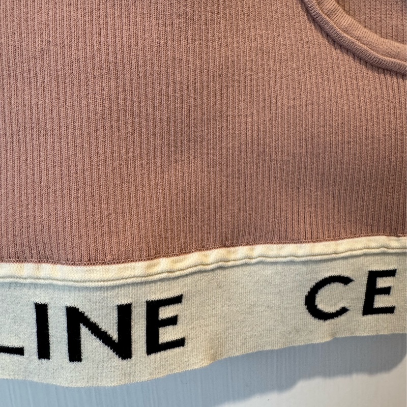 celine藕粉色黑字母背心 水水必備❤️‍🔥-16