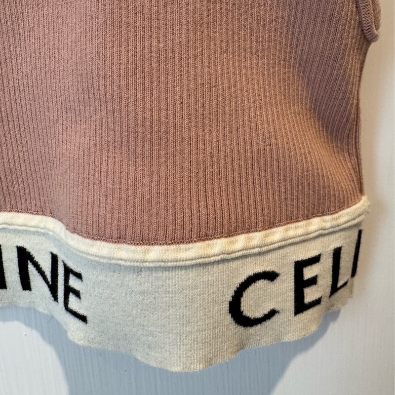 celine藕粉色黑字母背心 水水必備❤️‍🔥-19