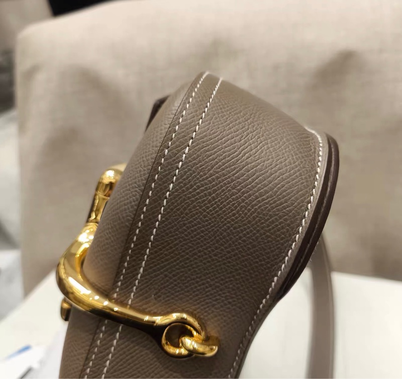 🌈Hermes🧡Mini Della🧡大象灰金扣🌟98.5新🌟Epsom皮🌟minidella🌟della🌟愛馬仕🌟-3