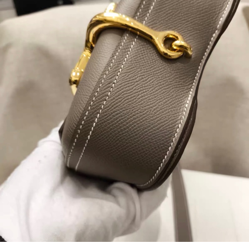 🌈Hermes🧡Mini Della🧡大象灰金扣🌟98.5新🌟Epsom皮🌟minidella🌟della🌟愛馬仕🌟-4