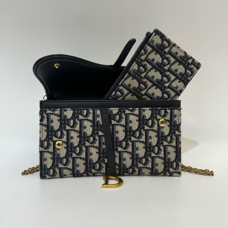 Dior 藍緹花布Saddle woc-0