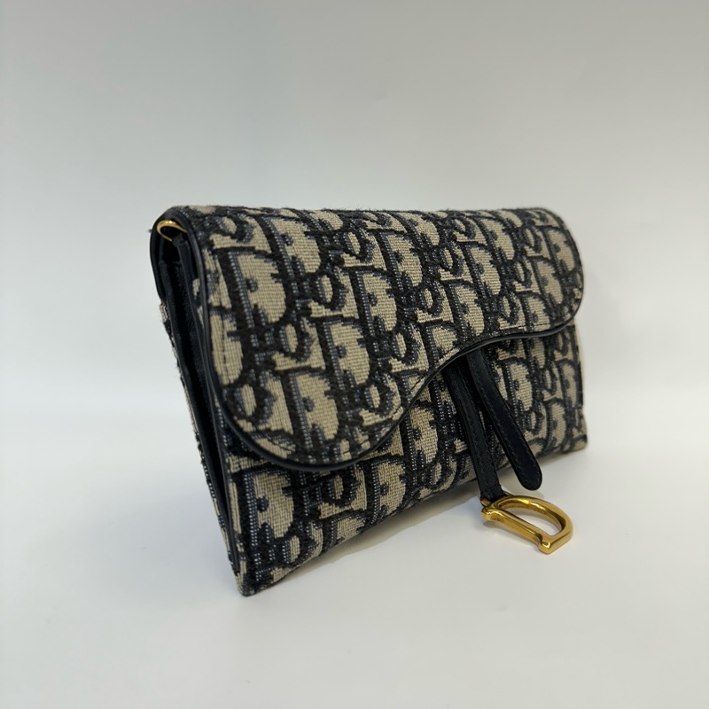 Dior 藍緹花布Saddle woc-1