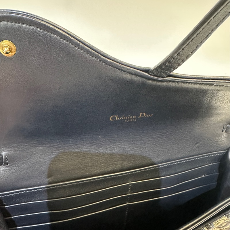 Dior 藍緹花布Saddle woc-9