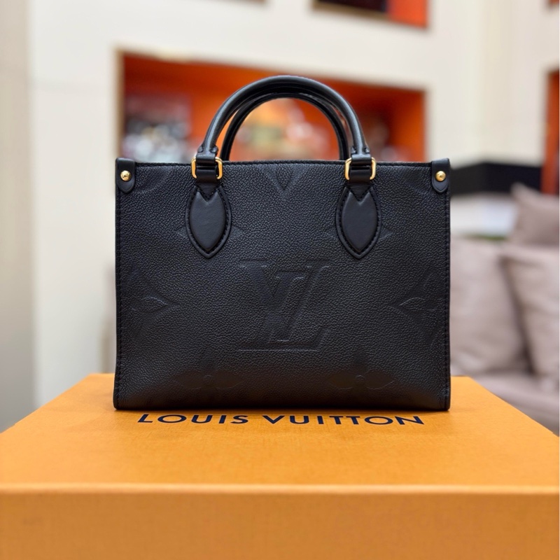 Lv 路易威登 黑色 全皮 onthego小號-1