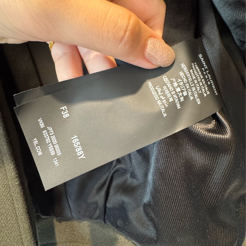 Ysl墨綠色短版西裝外套-14