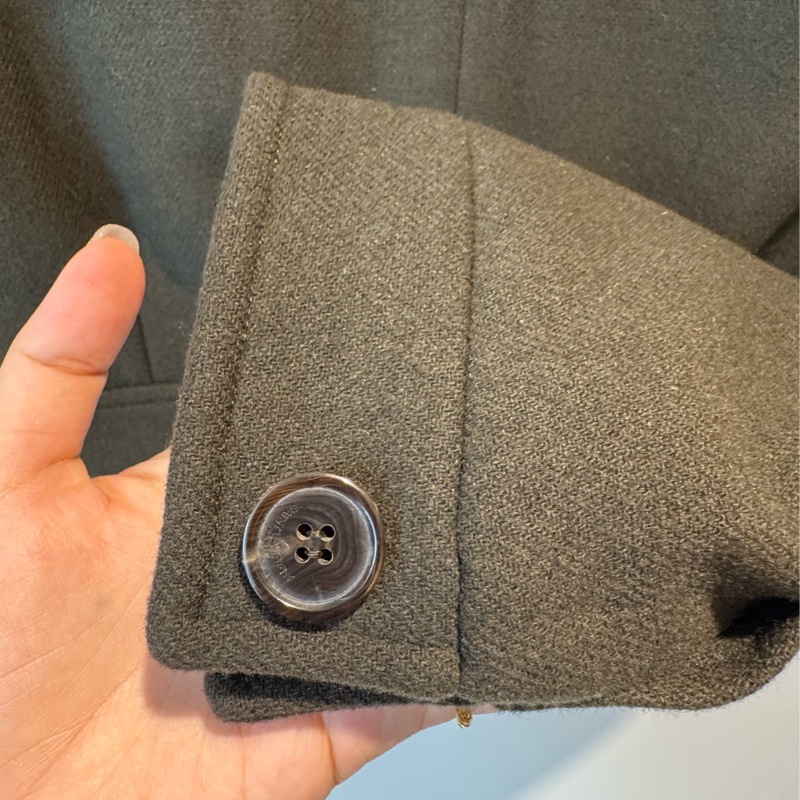 Ysl墨綠色短版西裝外套-18