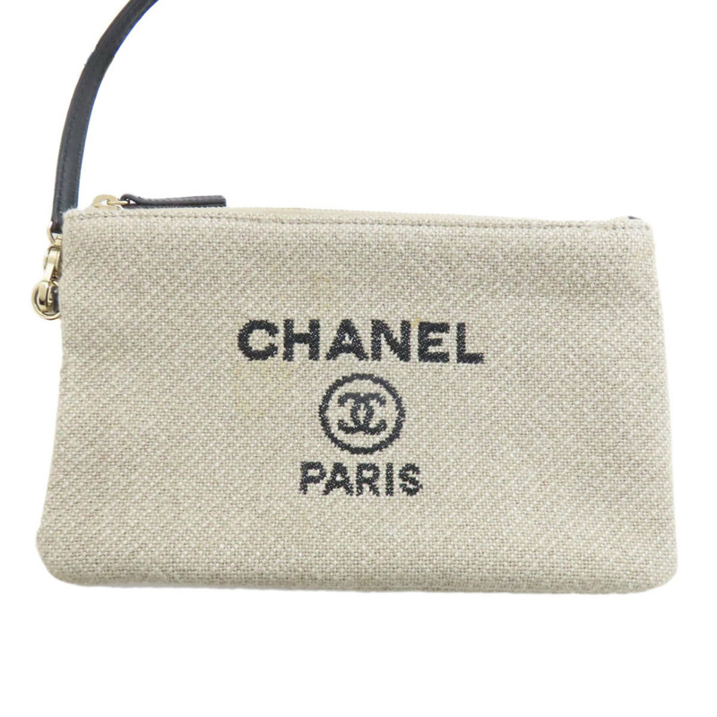 香奈兒 Deauville 金色五金托特包帆布女款 CHANEL-7