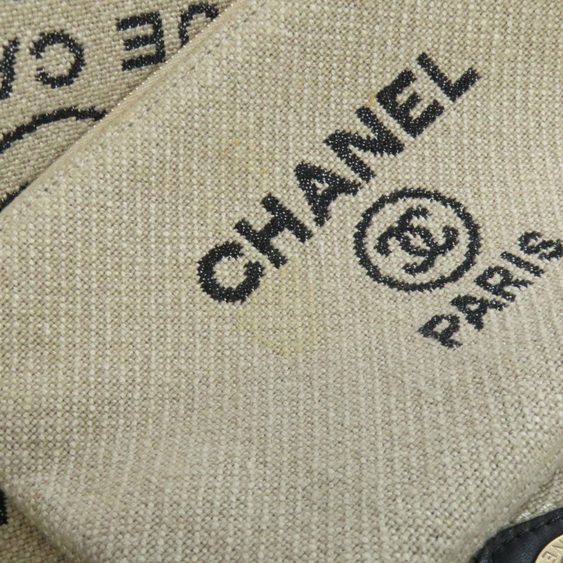 香奈兒 Deauville 金色五金托特包帆布女款 CHANEL-16