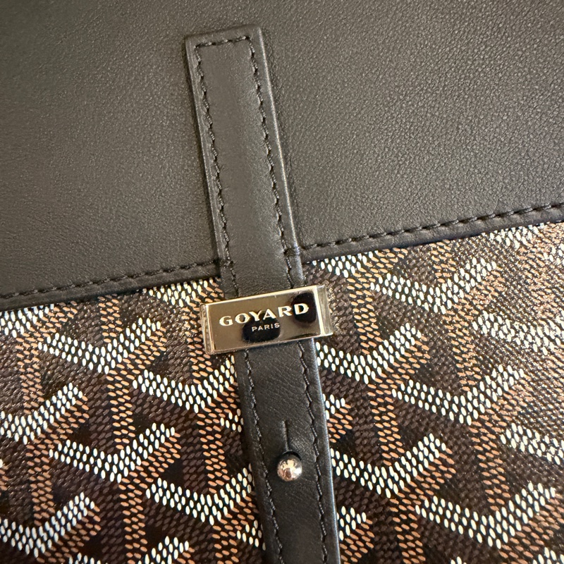 GOYARD 翻蓋皮扣郵差包-3