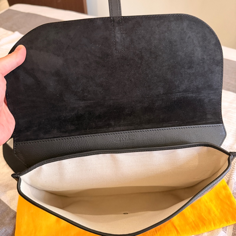 GOYARD 翻蓋皮扣郵差包-4