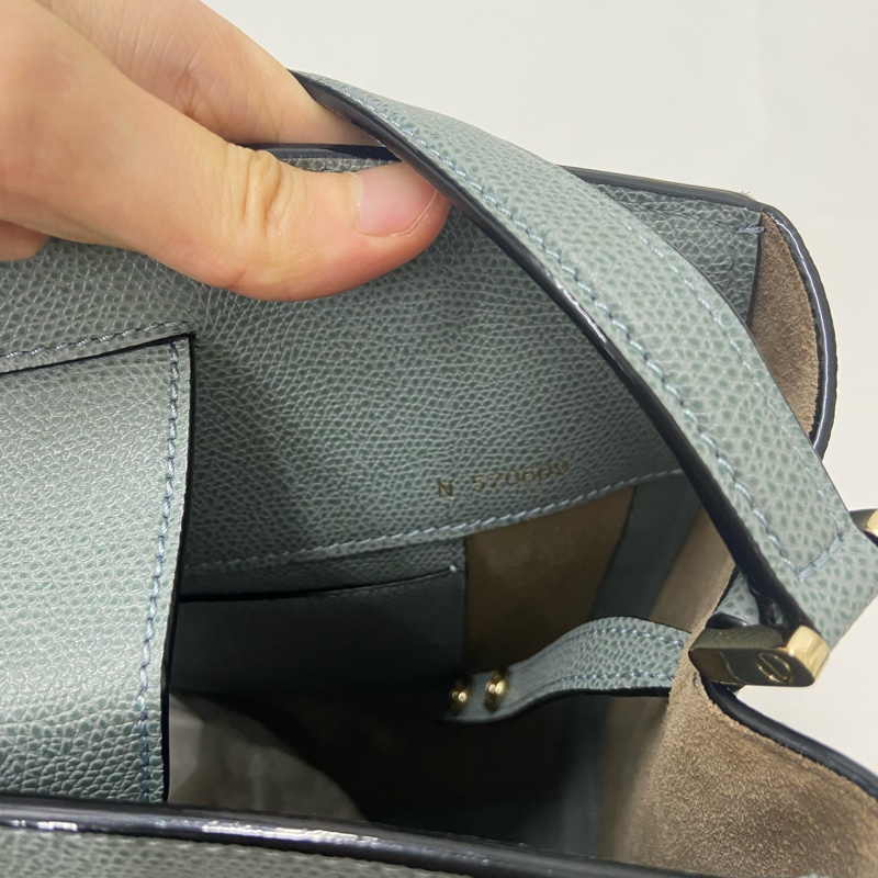 全新 Valextra水桶 brera shoulder bag 水桶包 霧霾藍-3