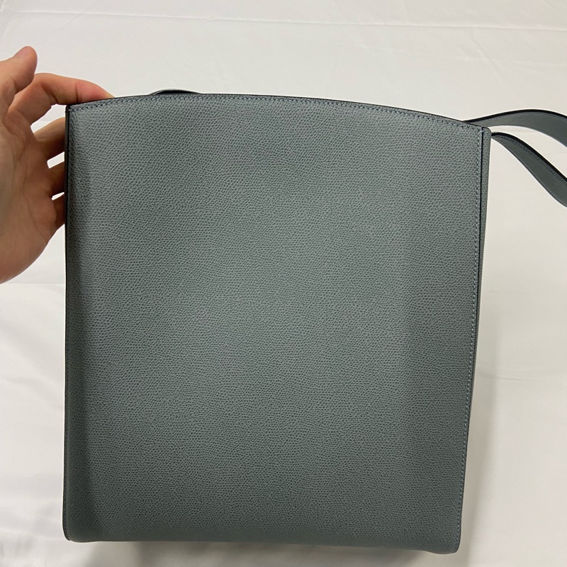 全新 Valextra水桶 brera shoulder bag 水桶包 霧霾藍-7
