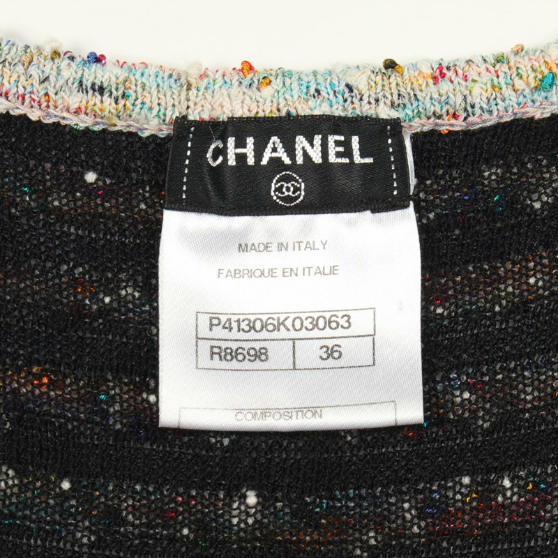 香奈兒斜紋軟呢洋裝 P41306K03063 人造絲棉尼龍混紡 藏青色 多色 #36 二手女裝-2