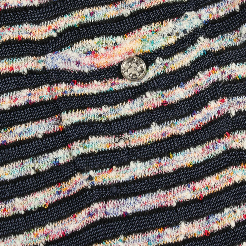 香奈兒斜紋軟呢洋裝 P41306K03063 人造絲棉尼龍混紡 藏青色 多色 #36 二手女裝-6