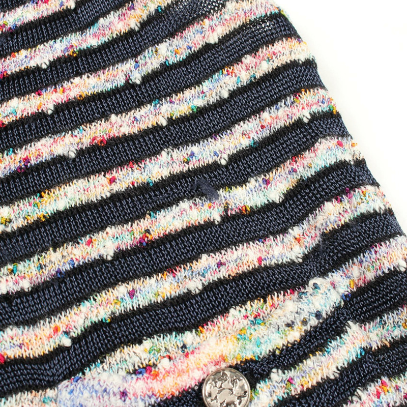 香奈兒斜紋軟呢洋裝 P41306K03063 人造絲棉尼龍混紡 藏青色 多色 #36 二手女裝-7