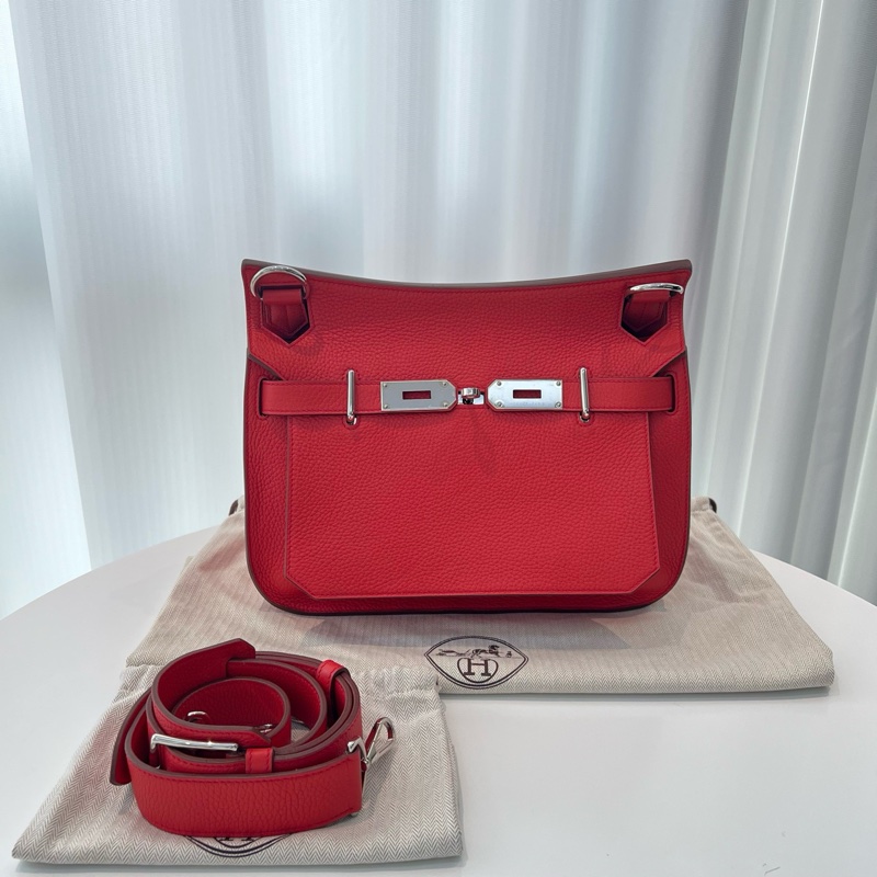 愛馬仕/Hermes 吉普賽31 杜鵑紅 X刻 閒置新-0