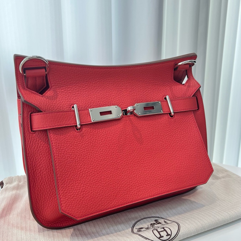 愛馬仕/Hermes 吉普賽31 杜鵑紅 X刻 閒置新-1