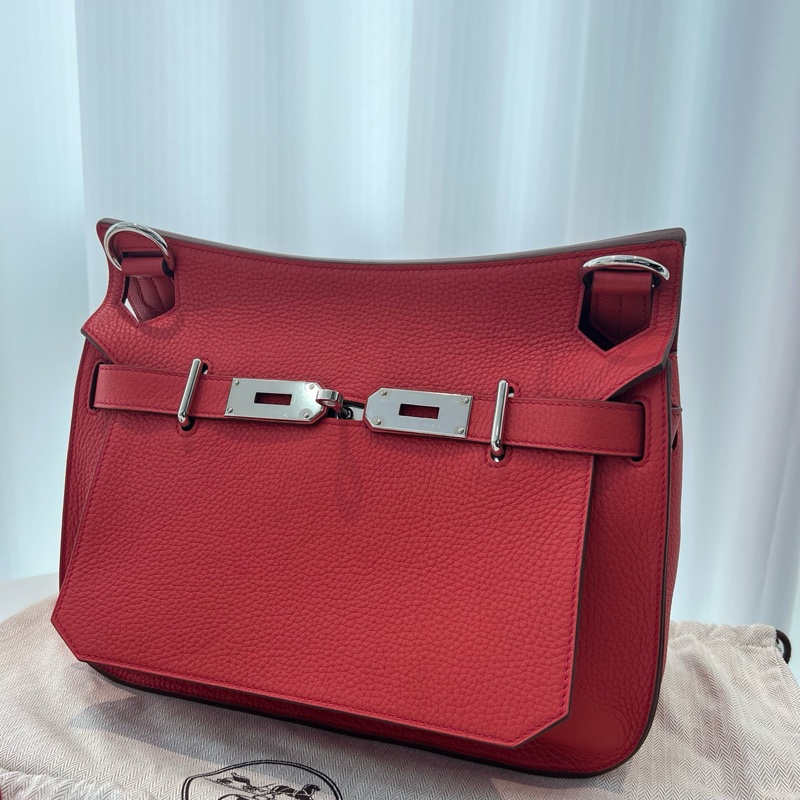 愛馬仕/Hermes 吉普賽31 杜鵑紅 X刻 閒置新-2