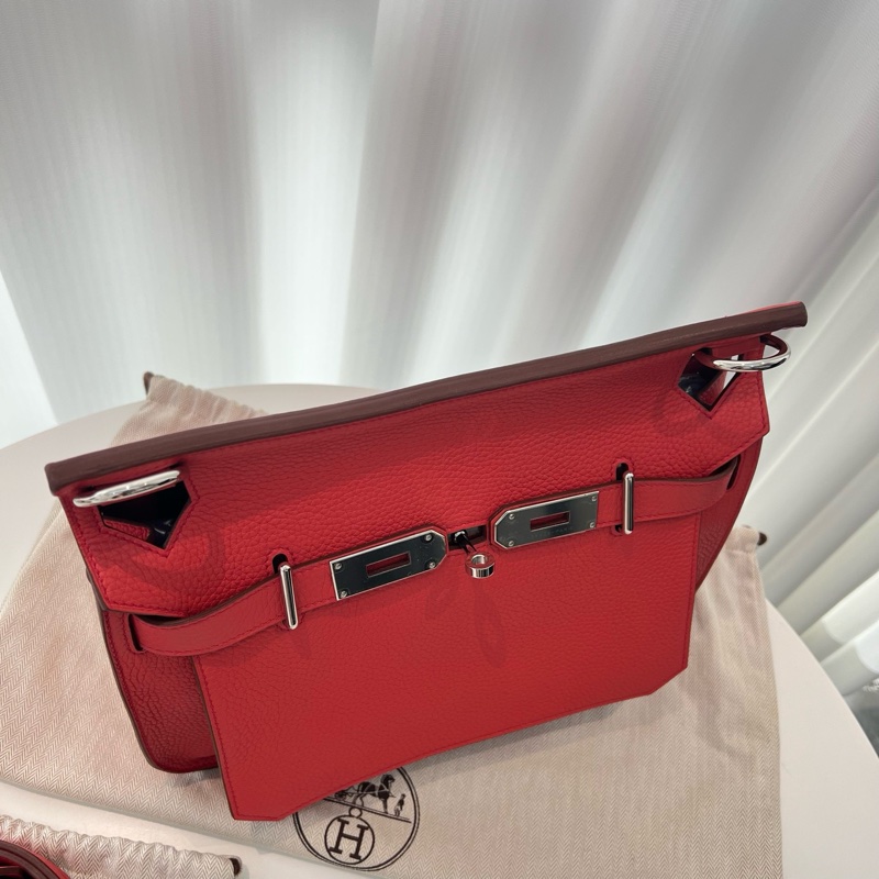 愛馬仕/Hermes 吉普賽31 杜鵑紅 X刻 閒置新-6