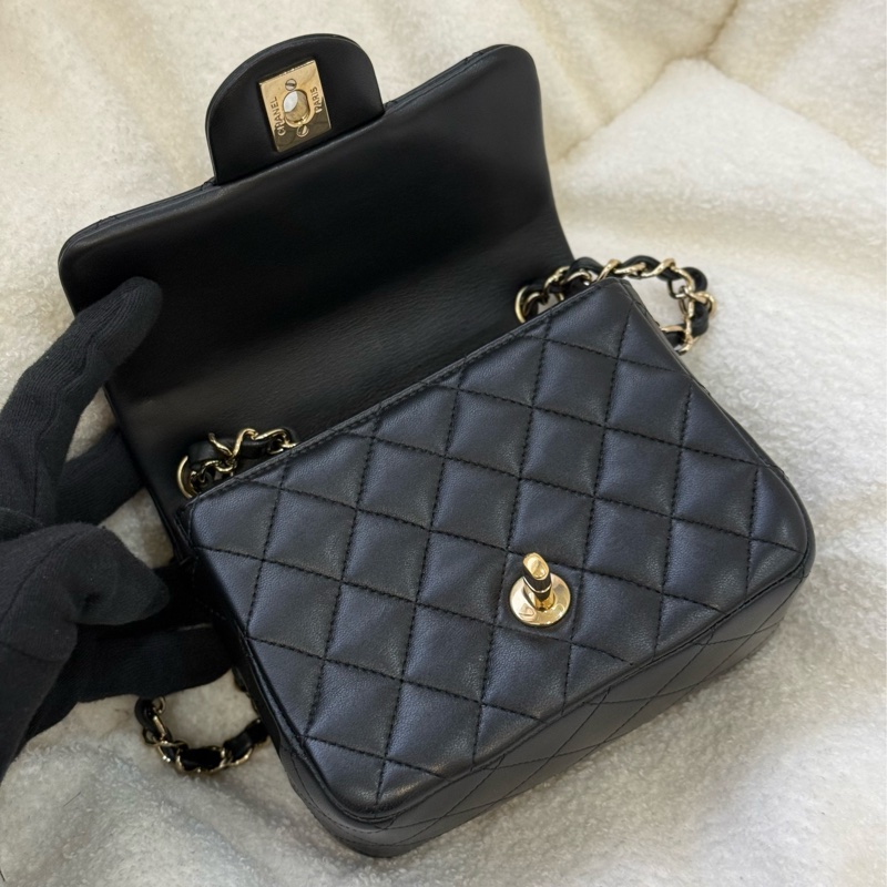 （香港購證🇭🇰全配）Chanel 經典黑金方胖子 ✨膠膜未撕-6