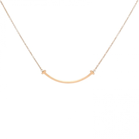 TIFFANY&CO TiffanyT微笑項鏈小號18K玫瑰金