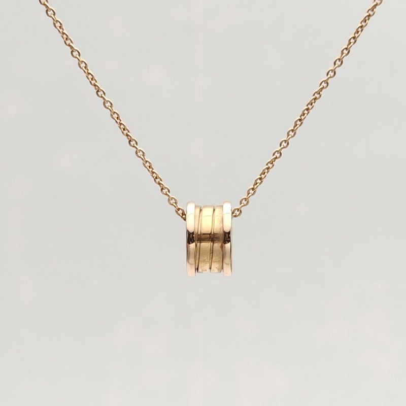 BVLGARI B.ZERO1彈簧項鏈三環扣18K玫瑰金-1