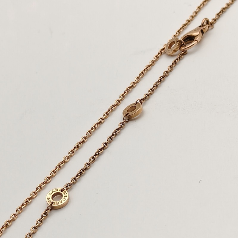 BVLGARI B.ZERO1彈簧項鏈三環扣18K玫瑰金-4