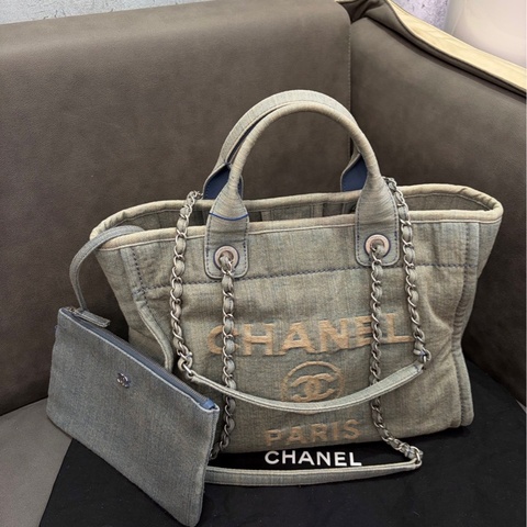 Chanel香奈兒 23ss 牛仔沙灘包 中號