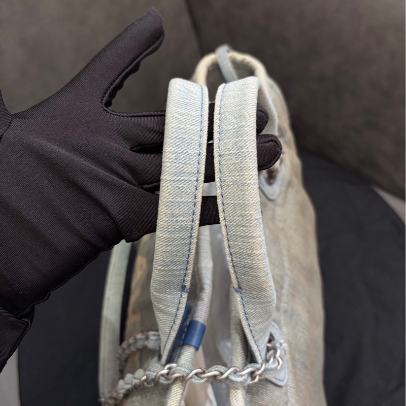 Chanel香奈兒 23ss 牛仔沙灘包 中號-4