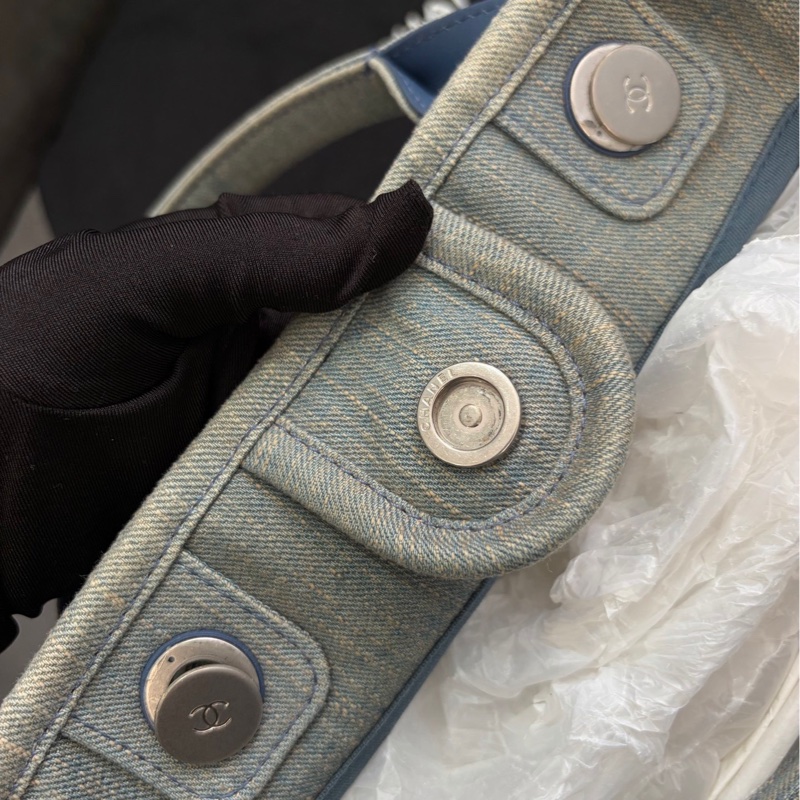 Chanel香奈兒 23ss 牛仔沙灘包 中號-8