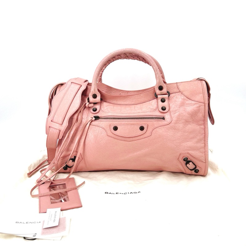 Balenciaga 巴黎世家 city 中號機車 粉-0