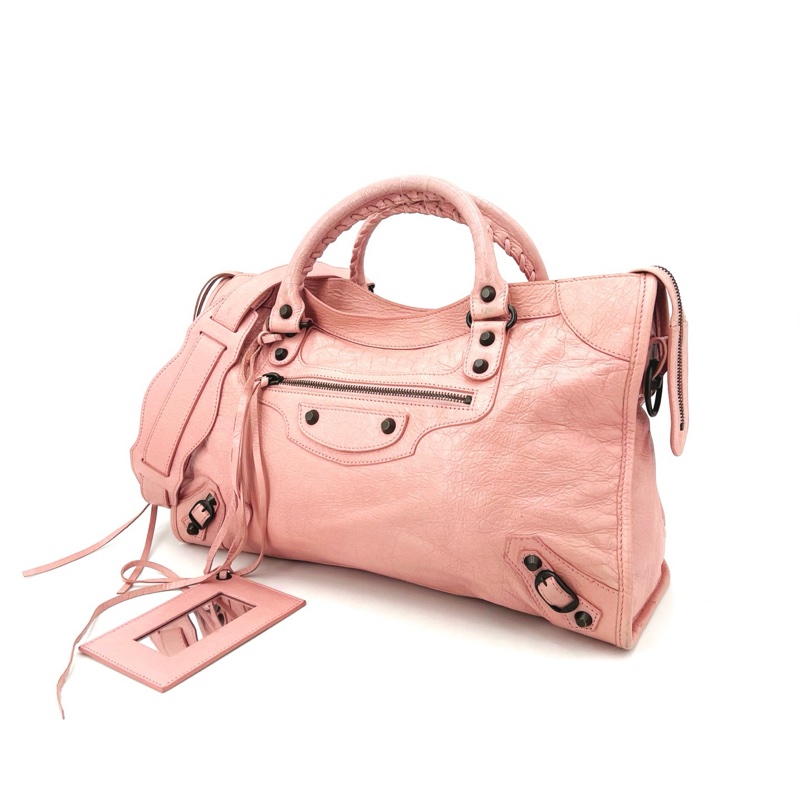 Balenciaga 巴黎世家 city 中號機車 粉-2