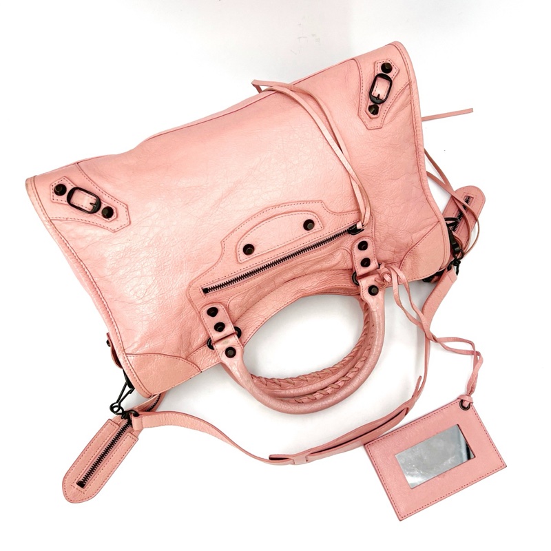 Balenciaga 巴黎世家 city 中號機車 粉-5