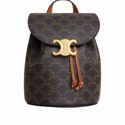 Celine 女士 BONNIE標誌印花背包均碼碼25cm*13cm*18cm