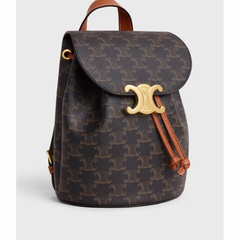 Celine 女士 BONNIE標誌印花背包均碼碼25cm*13cm*18cm-1