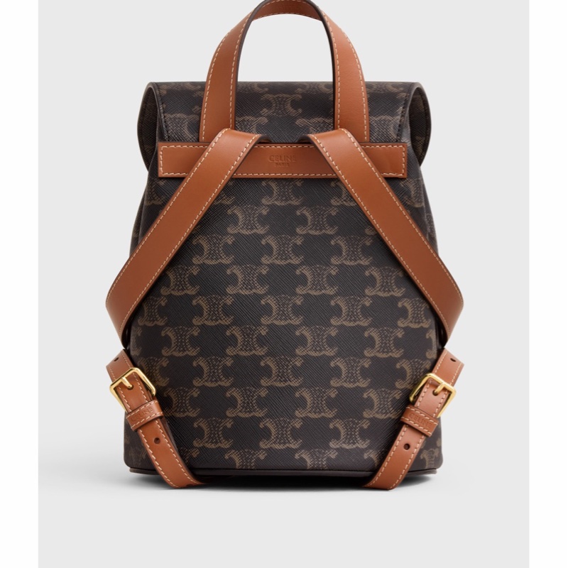 Celine 女士 BONNIE標誌印花背包均碼碼25cm*13cm*18cm-3