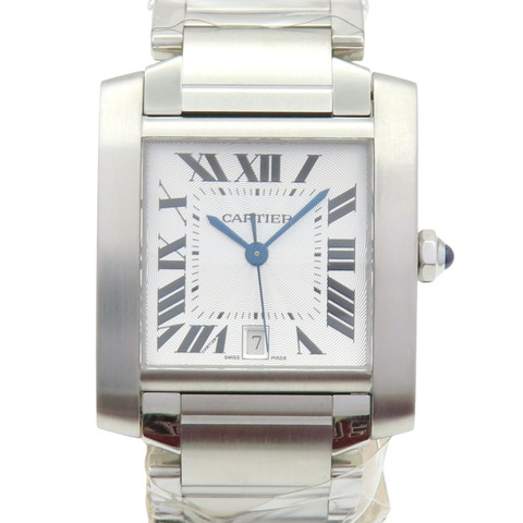 銀色錶面 不鏽鋼 Tank Francaise 自動上鍊機械錶 腕表【Cartier 卡地亞】 W51002Q3