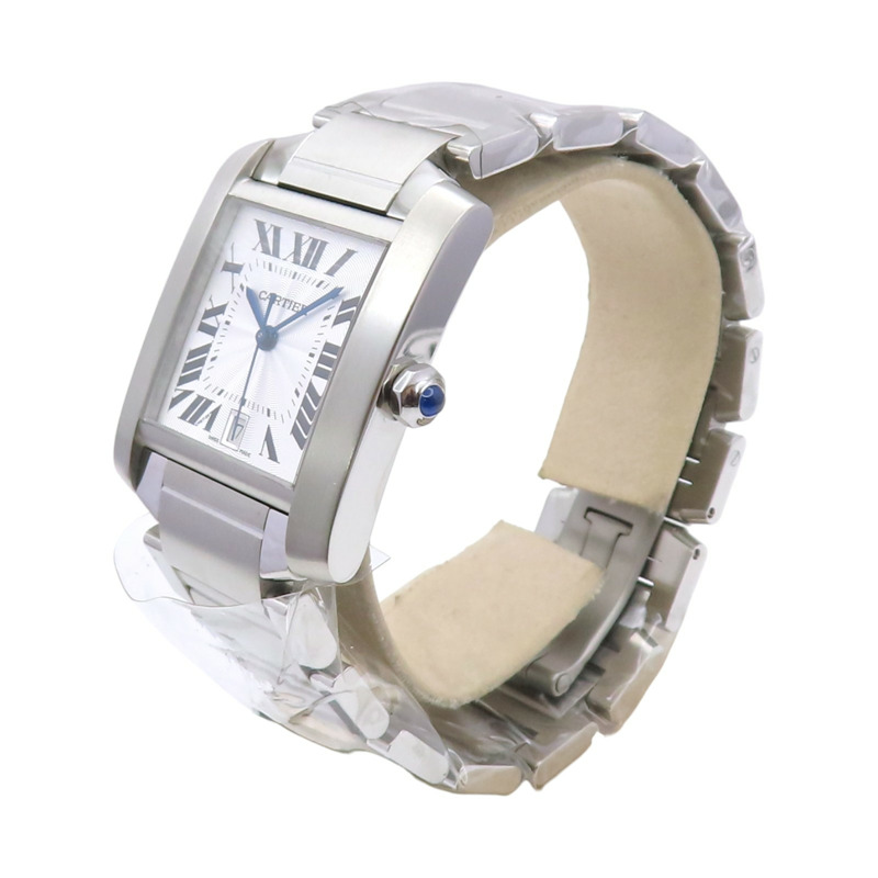 銀色錶面 不鏽鋼 Tank Francaise 自動上鍊機械錶 腕表【Cartier 卡地亞】 W51002Q3-3