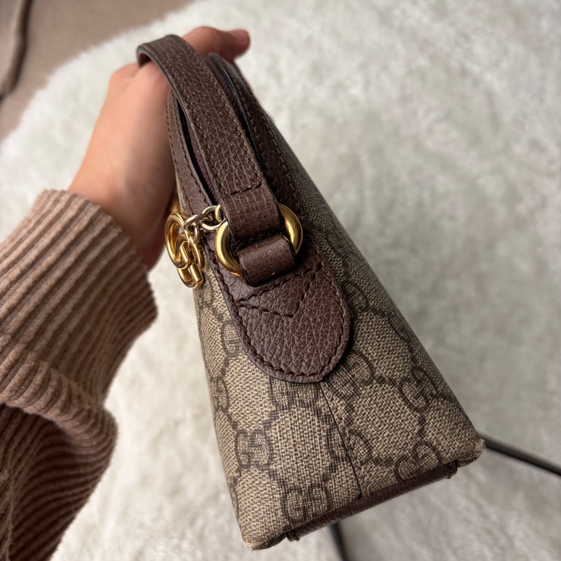 Gucci Ophidia GG Small 經典紅綠織帶貝殼包 / 斜背包 二手有使用痕跡 保證正品-20