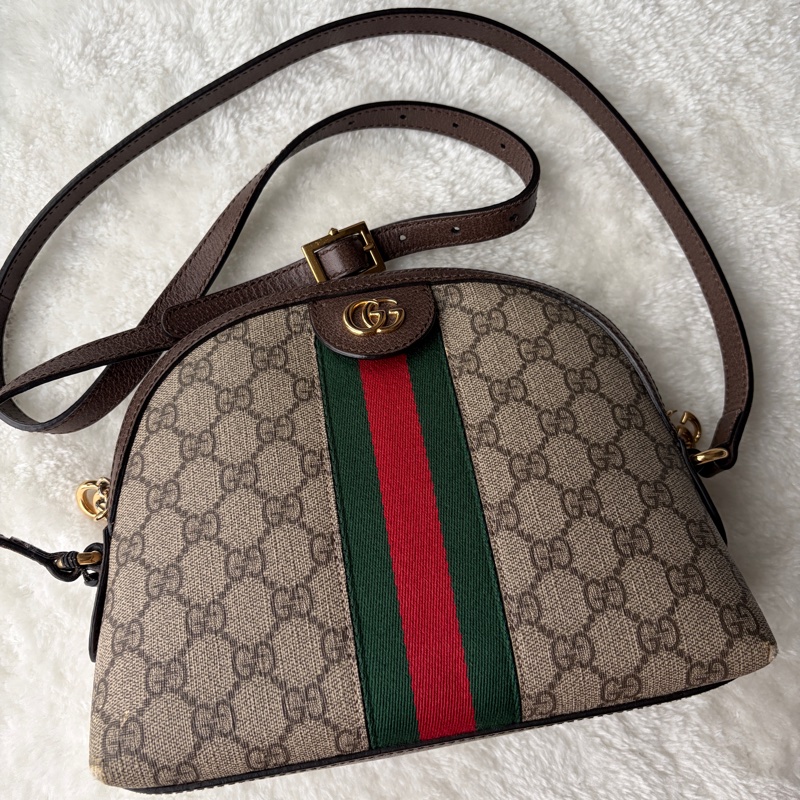 Gucci Ophidia GG Small 經典紅綠織帶貝殼包 / 斜背包 二手有使用痕跡 保證正品-27