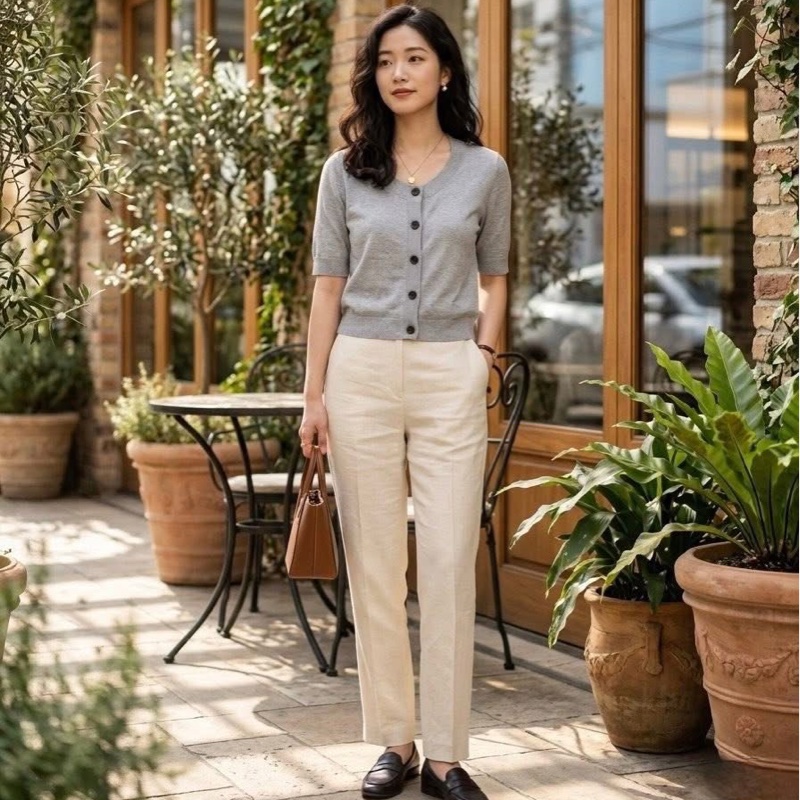 BURBERRY 倫敦 短袖開襟戰馬外套 灰色-0