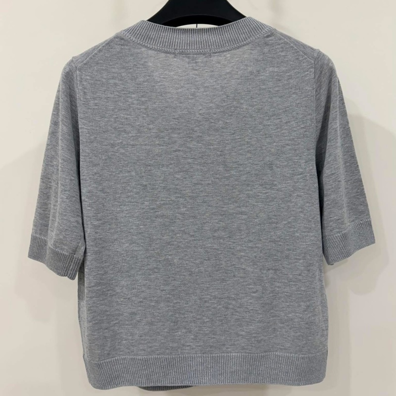 BURBERRY 倫敦 短袖開襟戰馬外套 灰色-2