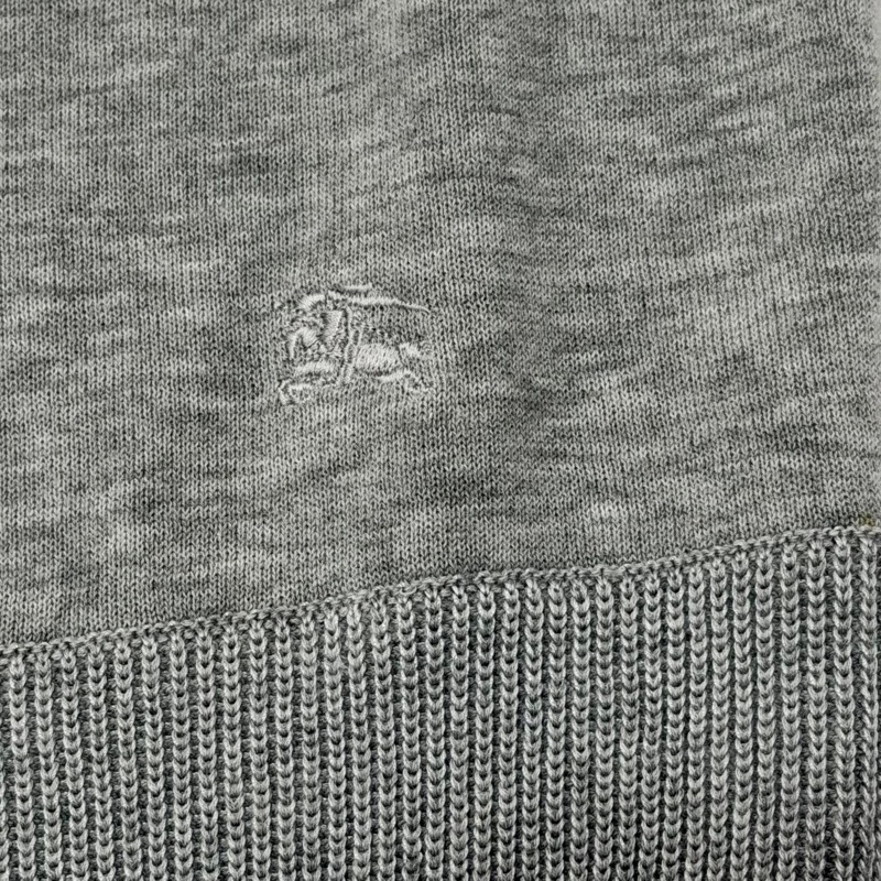 BURBERRY 倫敦 短袖開襟戰馬外套 灰色-3