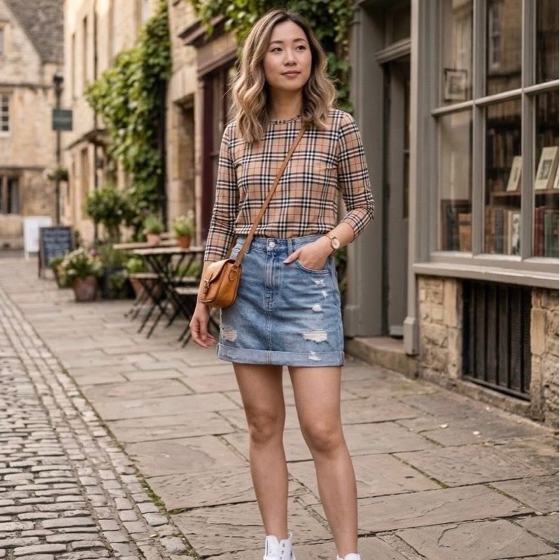 BURBERRY 倫敦 經典格紋長袖上衣-1