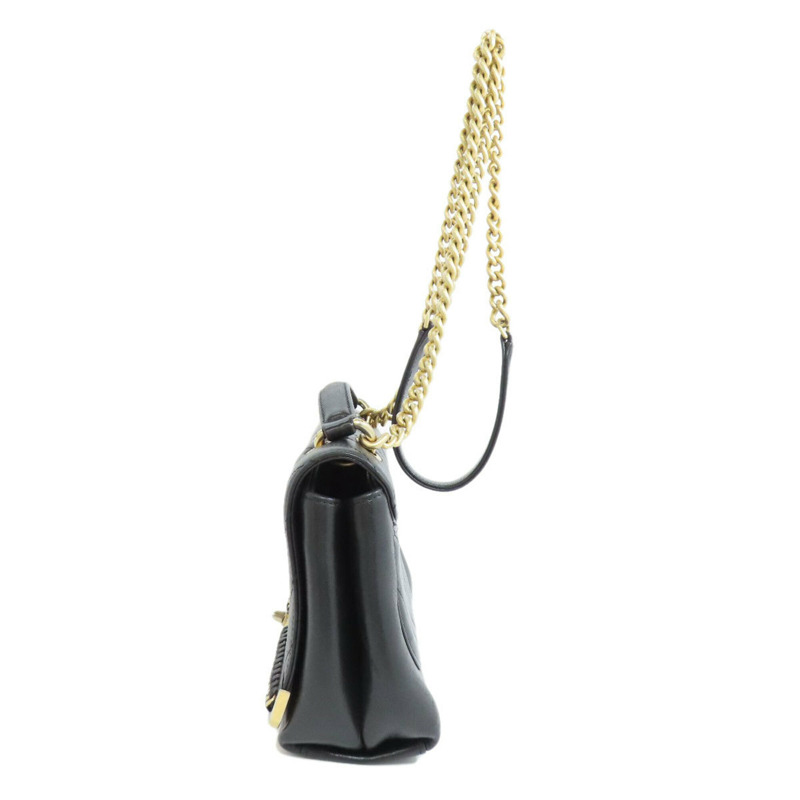 香奈兒 V 形縫線金色五金兩用單肩背包,羊皮,女士。-2