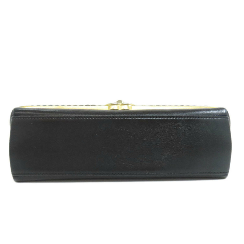 香奈兒 V 形縫線金色五金兩用單肩背包,羊皮,女士。-3