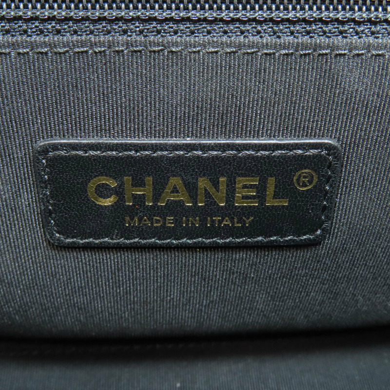 香奈兒 V 形縫線金色五金兩用單肩背包,羊皮,女士。-5